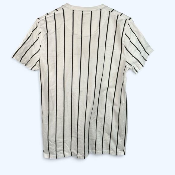 Hollister Black Tan Stripe Embroidered Logo Men's Size Medium - Picture 2 of 4